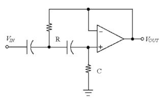   -If 22 V in the pass-band is input to the circuit in Figure 19-4, what is the output voltage at fCO? A) 8.92 V B) 7.75 V C) 31.1 V D) 15.6 V