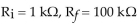 If   and VOUT = 5 V in a noninverting op-amp,   equals ________. A) 50 mV B) 500 mV C) 495 mV D) 49.5 mV
