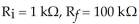 If   and VOUT = 5 V in a noninverting op-amp,   equals ________. A) 0.0099 B) 99 C) 101 D) 1