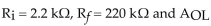 If   = 25,000 in an inverting op-amp, A   equals ________. A) -250 B) -0.01 C) 100 D) -100