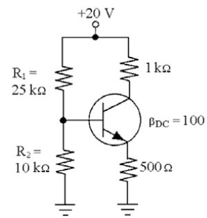    -If the emitter resistor opened in Figure 17-1,   equals ________. A) 20 V B) 5.71 V C) 0.7 V D) 0 V