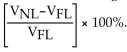 The formula for load regulation is: A)    B)    C)    D)   
