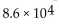 86,000 expressed in scientific notation equals ________. A)    B)    C)    D)   