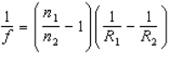A lens has a focal length of 60 cm in air.If this lens were immersed in water, what focal length would result? The index of refraction of the lens is 1.500 and that of water is 1.333.The focal length of a thin lens with index n<sub>1</sub> submerged in a liquid with index n<sub>2</sub> is given by the modified lens maker's formula:   . A) 240 cm B) 68 cm C) 53 cm D) 15 cm