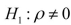 The sample correlation coefficient between X and Y is 0.375.It has been found out that the p-value is 0.256 when testing   against the one-sided alternative   .To test   against the two-sided alternative   at a significance level of 0.1, the p-value is A) 0.256 / 2 B) (0.256 2)  C) 1- 0.256 D) 10- .256/2