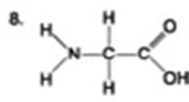 The following question is based on the 15 molecules illustrated in the figures.                               Which of the following molecules is a disaccharide? A)  1 and 4 B)  3 C)  6 D)  15 