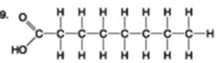 The following question is based on the 15 molecules illustrated in the figures.                               Which of the following molecules is a disaccharide? A)  1 and 4 B)  3 C)  6 D)  15 