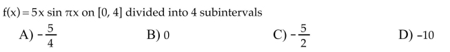 Use a ﬁnite sum to estimate the average value of the function on the given interval by partitioning the interval and evaluating the function at the midpoints of the subintervals.  <div style=padding-top: 35px> 