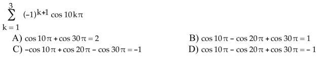 Write the sum without sigma notation and evaluate it.  <div style=padding-top: 35px> 