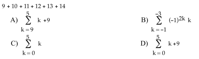 Express the sum in sigma notation.  <div style=padding-top: 35px> 
