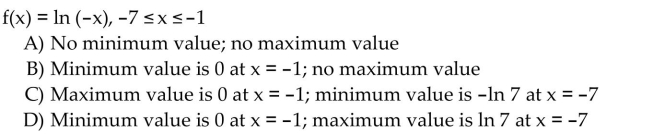 Find the absolute extreme values of the function on the interval.