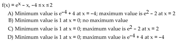Find the absolute extreme values of the function on the interval.