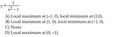 Find the extreme values of the function and where they occur.