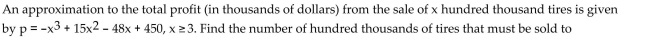 <strong>Provide an appropriate response. maximize profit.</strong> A) 5 hundred thousand B) 3 hundred thousand C) 10 hundred thousand D) 8 hundred thousand
