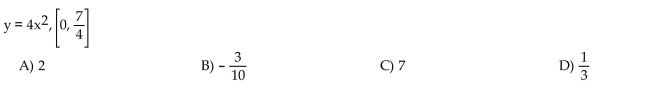 Find the average rate of change of the function over the given interval.  <div style=padding-top: 35px> 