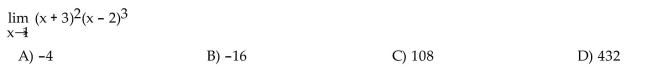 Find the limit if it exists.  <div style=padding-top: 35px> 
