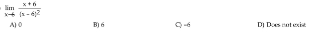 Find the limit, if it exists.  <div style=padding-top: 35px> 