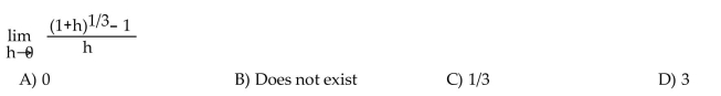 Find the limit, if it exists.  <div style=padding-top: 35px> 