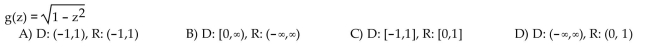 Find the domain and range of the function.