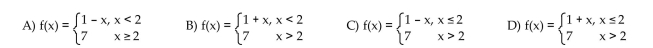 Find a formula for the function graphed.