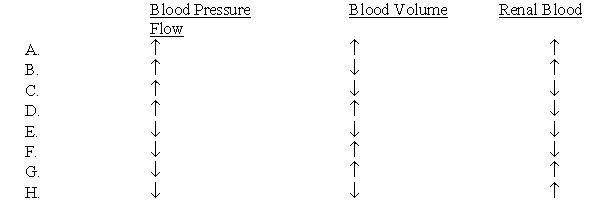 A 55-year-old woman is diagnosed with a juxtaglomerular cell rennin-secreting tumor. Lab tests reveal a plasma concentration of angiotensin II five times normal. Which of the following set of findings would be expected?  
