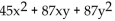 <strong>Find the product. (5x + 3y)(9x + 12y)</strong> A) B) C) D)
