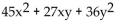 <strong>Find the product. (5x + 3y)(9x + 12y)</strong> A) B) C) D)