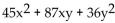 <strong>Find the product. (5x + 3y)(9x + 12y)</strong> A) B) C) D)