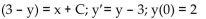 Find an explicit expression for the particular solution that satisfies the given initial condition. -ln   A)    B)    C)    D)  y(x)  = 3 - ln(x + 2) 