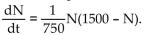 Solve the problem. -The population N(t) of a certain species of animal in a controlled habitat at time t is assumed to satisfy the logistic growth model   (A) Show that   is the general solution of this differential equation, and evaluate   (B) Graph the particular solutions that satisfy N(0) = 750 and N(0) = 3000. (C) Discuss the long-term behavior of this population.