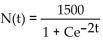 Solve the problem. -The population N(t) of a certain species of animal in a controlled habitat at time t is assumed to satisfy the logistic growth model   (A) Show that   is the general solution of this differential equation, and evaluate   (B) Graph the particular solutions that satisfy N(0) = 750 and N(0) = 3000. (C) Discuss the long-term behavior of this population.