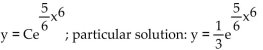 Find the general solution for the differential equation. Then find the particular solution satisfying the initial condition. -  A)    B)    C)    D)   