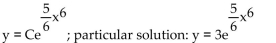 Find the general solution for the differential equation. Then find the particular solution satisfying the initial condition. -  A)    B)    C)    D)   
