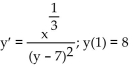 Find the general solution for the differential equation. Then find the particular solution satisfying the initial condition. -y   A)    B)    C)    D)   