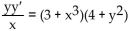 Find the general solution for the differential equation. Do not attempt to find an explicit expression for the solution. -  A)    B)    C)    D)   