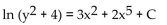 Find the general solution for the differential equation. Do not attempt to find an explicit expression for the solution. -  A)    B)    C)    D)   