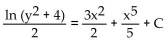 Find the general solution for the differential equation. Do not attempt to find an explicit expression for the solution. -  A)    B)    C)    D)   