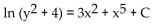 Find the general solution for the differential equation. Do not attempt to find an explicit expression for the solution. -  A)    B)    C)    D)   