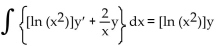 Replace the ? with a function of x that will make the integrand equal to the derivative of a product, and then find the antiderivative. Choose 0 for the constant of integration. -  A)    B)    C)    D)   