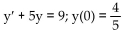 Find the integrating factor, the general solution, and the particular solution satisfying the given initial condition. -  A)    B)    C)    D)   