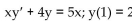 Find the integrating factor, the general solution, and the particular solution satisfying the given initial condition. -  A)    B)    C)    D)   