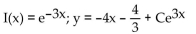 Find the integrating factor I(x)  for each equation, and then find the general solution. -  A)    B)    C)    D)   