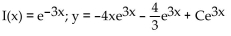 Find the integrating factor I(x)  for each equation, and then find the general solution. -  A)    B)    C)    D)   