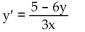 Find the general solution two ways. First use an integrating factor and then use separation of variables. -  A)    B)    C)    D)   