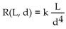 Solve the problem. -Poiseuille's law states that the resistance, R, for blood in a blood vessel varies directly as the length of the vessel, L, and inversely as the fourth power of its diameter, d. This can be written as an equation   where K is a constant. Find R(5, 0.3) . Round your answer to the nearest whole number. A)  about 61.7k B)  about 617k C)  about 16.67k D)  about 630k