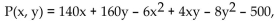 Solve the problem. -The profit function for sales of two models of television sets at a chain discount store is given by   where x is the number of sales per week of model A, and y is the number of sales per week of model B. Find Px(10, 15)  and interpret the result. A)    At a sales level of 10 units of model A and 15 units of model B, increasing sales of model A by one unit and holding Sales of model B at 15 units will increase profit by approximately $60 B)    At a sales level of 10 units of model A and 15 units of model B, increasing sales of model A by one unit and holding Sales of model B at 15 units will increase profit by approximately $80. C)    At a sales level of 10 units of model A and 15 units of model B, increasing sales of model A by one unit and holding Sales of model B at 15 units will increase profit by approximately $120 D)    At a sales level of 10 units of model A and 15 units of model B, increasing sales of model A by one unit and holding Sales of model B at 15 units will increase profit by approximately $140
