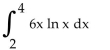 Evaluate using integration by parts. -  A)  9.48 B)  40.2 C)  6.70 D)  55.2
