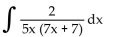 Find the indefinite integral using a table of integration formulas. -  A)    B)    C)    D)   