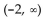 Find the intervals where f''(x)  < 0 ir f''(x)  > 0 as indicated. -  A)  (-5, 2)  B)    C)  (-5, 5)  D)   