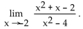 Find the limit, if it exists. -Find   A)    B)  0 C)  2 D)   